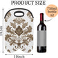 Neoprene Wine Tote, Bottle Carrier Gag Insulating Neoprene Thicker, Insulated Wine Bag for Travel Holds Two Bottles, Bottle Carrier Bags Protect the Bottles, White Totem