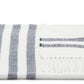 Amazon Basics Room Décor Throw Blanket, Lightweight and Cozy in Recycled Polyester, Light Grey With Blue Stripes, 50"x 60"