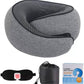 Travel Pillow, Travel Neck Pillow, 360 Degree Comfort and Breathability, Airplane Travel Neck Pillow, Stowable U-Shaped Pillow (Grey)