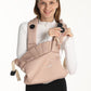 Grownsy Baby Carrier Newborn to Toddler (7-44lbs), Ergonomic & Cozy Wraps with One-Click Buckle, Head Support for Hands-Free Comfort, Dusty Pink