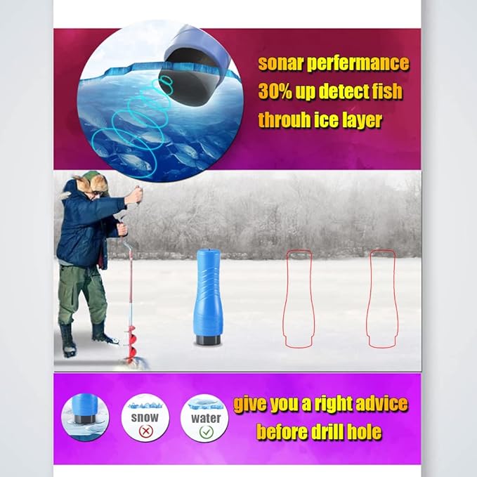 LUCKY Small Portable Fish Finder Kayak Sonar Handheld Fish Finders Ice Fishing Castable Depth Finder Boat Fisherman Gifts