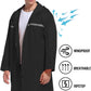 Mens Long Hooded Safety Rain Jacket Waterproof Emergency Raincoat Poncho