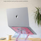 Laptop Stand Adjustable Laptop Holder for Desk, Foldable Laptop Riser Portable Computer Stand Compatible with MacBook, Lenovo, HP and All Laptops up to 15.6 inches Puce Pink