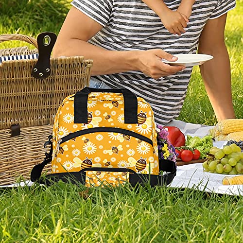 Yellow Bee Insulated Lunch Bag (A04:Yellow Bee)