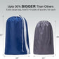 HOMEST 2 Pack XL Nylon Laundry Bag with Strap, Large Dirty Clothes Organizer, Easy Fit a Laundry Hamper or Basket, Can Carry Up to 4 Loads of Laundry, Sky Blue and Blue