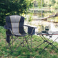 Folding Camping Chair Oversized Heavy Duty Padded Outdoor Chair with Cup Holder Storage and Cooler Bag