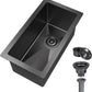 10 inch Bar Sink Undermount, 10x18 inch Small Bar Sink Gunmetal Black Undermount Small Kitchen Sinks 18 Gauge Single Bowl Wet Bar Sinks with Basket Strainer Drain