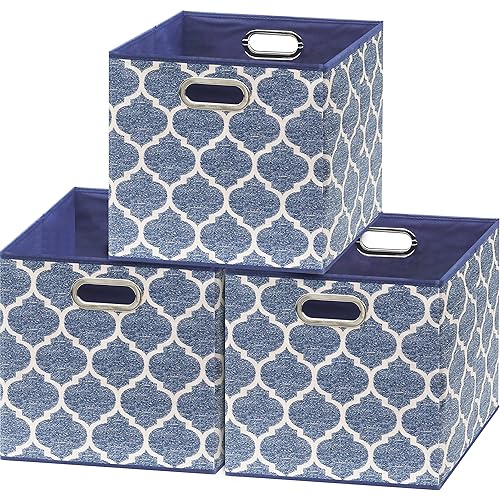 13 Inch Foldable Cube Storage Bins with Handle (3 Count)