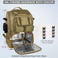 Fishing Backpack with Rod Holders,40L Large Water-resistant Fishing Tackle Bag with Cooler,Tackle Box Backpack