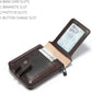 Men's brand buckle driver's license zipper genuine leather wallet, large capacity, multifunctional coin pocket (Coffee)