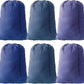 Extra Large Laundry Bag Travel Laundry Bags with Drawstring Closure, 30"x40" Machine Washable Dirty Clothes Organizer for college, dorm and apartment dwellers (6 Pcs Blue)
