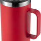 KXIAOCHEN 20oz Insulated Coffee Mug with Lid, Stainless Steel Coffee Cup, Double Wall Vacuum Coffee Tumbler with Handle, Premium Thermal Travel Coffee Mug (Red)
