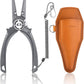 GOMEXUS Titanium Fishing Pliers 7.5'' with Side Cutters, Lanyard & Leather Sheath, Never Rust Hook Remover, Saltwater Resistant, Inshore & Nearshore Fishing (Offshore Straight Nose, 7.5 INCHES)