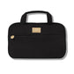 LAURA GELLER NEW YORK Quilted Folding Travel Makeup Bag, Black - Hanging Toiletry Bag Organizer for Travel - Large Capacity Full Size Makeup Bag - Easy to Clean - Roamly