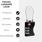 TSA Approved Luggage Locks - Small Combo Travel Padlock with Cable, TSA 007 Suitcase & Backpack Security, Durable & Easy to Use (Black+Blue)