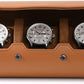 Oirlv Premium Leather Watch Roll Travel Case 3-Slot Watch Box for Men and Women Storage & Organizer Display, Anniversary Birthday（Brown）
