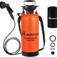 2.1 Gallon (8L) Portable Shower, 10 Spray Modes Pressurized Beach Shower with Nylon Insulated Sleeve, Camping Shower for Travel & Sand Rinse, Surf Shower, Portable Water Sprayer, Orange