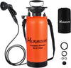 2.1 Gallon (8L) Portable Shower, 10 Spray Modes Pressurized Beach Shower with Nylon Insulated Sleeve, Camping Shower for Travel & Sand Rinse, Surf Shower, Portable Water Sprayer, Orange
