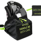 reperkid Car Seat Travel Bag for Airplane, Black and Green, 33" H x 18" W x 18" D, Fits Most Convertible, Booster and Infant Car Seats – Premium Waterproof Cover, Adjustable Shoulder Strap