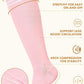 Thick Soft Cotton Compression Socks for Women Men 15-20mmHg Knee High Breathable Cotton Socks for All Day Comfort