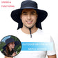 ZOORON Sun Hat for Men Women Fishing Hat with Neck Flap Wide Brim Bucket Hat UV Protection for Beach Camping Hiking