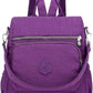 MINTEGRA Women Shoulder Backpack Multi-Pocket Nylon Purse Large Capacity Waterproof Casual Daypack