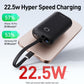 iWALK Mini Portable Charger 10,000mAh, 22.5W USB-C Fast Charging Power Bank with Built-in Cable, Travel Essential Ultra-Small Battery Pack Compatible for iPhone 16/16 Pro/15, Samsung, Google, Black