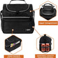 OPUX Lunch Box For Men Women, Insulated Large Lunch Bag Adult Work, Double Decker Lunchbox Meal Prep, Dual Compartment Leakproof Lunch Cooler, Soft Lunch Pail Tote Boys Girls Kids School, Black 16 Can