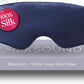 SilkSound 100% Mulberry Silk Bluetooth Sleep Mask, Skin-Friendly Sleeping Eyemask with Bluetooth Sleep Headphones, Silk Eye Mask Headphones with Small Side Speakers, White Noise Head Phones Ear Muffs