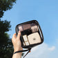 KOTORA TSA Approved Toiletry Bag with Mini Clear Makeup Bag Travel Size Beach Pool Bag Car Accessories for Women Her (Clear Mini-Black)