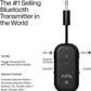AirFly Pro 2 – Bluetooth Adapter for Airplane, Pair 2 AirPods or Wireless Headphones – 3.5mm AUX Bluetooth Transmitter and Receiver for Cars, Boats, Treadmills, TVs– Airplane Travel Essentials, Black