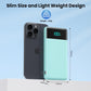 Portable Charger for iPhone with Built in Cables and Wall Plug,Upgraded 13800mAh Fast Charging USB C Power Bank,4 Outputs Travel Essential Battery Pack Compatible with iPhone 15/14/13/12,Samsung-Green