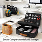 Extra Large Electronics Organizer Travel Case, Cable Organizer Bag with Shoulder Strap, Electronics Accessories Storage Double Layer Bags for Cord, Tablet, Headphone, Charger, Tools, DJ Gifts
