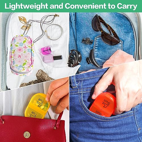 Weekly Travel Pill Organizer 2 Times a Day AM PM Rainbow Pill Box