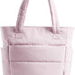 BAGSMART Tote Bag for Women, Lightweight Puffy Tote Bag with Compartments Shoulder Bag Handbag for Travel, Work, Gym,