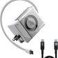 Nillkin FlexLine 65W for Retractable Wall Charger(GaN6), Dual-Port with 28.7in Retractable USB C Cable + 39.3in USB C Cable(Extra), iPhone Charger, MacBook, iPad, Samsung, Fast Charger - White