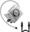 Nillkin FlexLine 65W for Retractable Wall Charger(GaN6), Dual-Port with 28.7in Retractable USB C Cable + 39.3in USB C Cable(Extra), iPhone Charger, MacBook, iPad, Samsung, Fast Charger - White