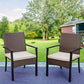 Wicker Patio Dining Chairs Set of 2 with Removable Cushions (2 Count)