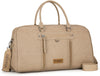 Wrangler Travel Duffel Bag Large Weekender Bag for Women Designer Carry on Overnight Bag for Trips Leather Luggage Bag Khaki - Roamly