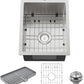 Small Kitchen Sink,15x20 Inch Bar Sink Stainless Steel Drop In Small Kitchen Sink Ideal Choice For Small Space Nice As Toprmount Prep Sink,RV Kitchen Sink With Bottom Grid,Soap Mat And Drain Assembly