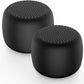 White Noise Machine Babelio Mini Sound Machine for Adults Kids Baby | 15 Non-looping Sounds | Timer | Easy to Pocket and Travel - Black (Pack of 2)