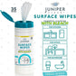 1 Pack Surface Cleaning Wipes with Bleach, All-Purpose Cleaner for Bathroom, Kitchen, Office, 35 Count Canister, 7.5" x 7" Sheet, Fresh Scent, Lint Free & Durable