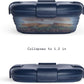 STOJO Collapsible Sandwich Box – 24oz, Reusable Food Storage Container, Silicone Bowl for Hot/Cold Food – Meal Prep, Lunch, Camping, Hiking – Dishwasher Safe (Set of 1, Denim Blue)