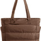 BAGSMART Tote Bag for Women, Lightweight Puffy Tote Bag with Compartments Shoulder Bag Handbag for Travel, Work, Gym,