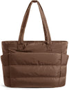BAGSMART Tote Bag for Women, Lightweight Puffy Tote Bag with Compartments Shoulder Bag Handbag for Travel, Work, Gym,