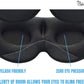 Sleep Mask with Earplugs & Zipper Bag 3D Memory Foam Eye Mask with Nose Support, Lash-Friendly, Blink Freely, Soft, Breathable, Adjustable, for Sleep, Travel, Insomnia, Meditation, Men & Women
