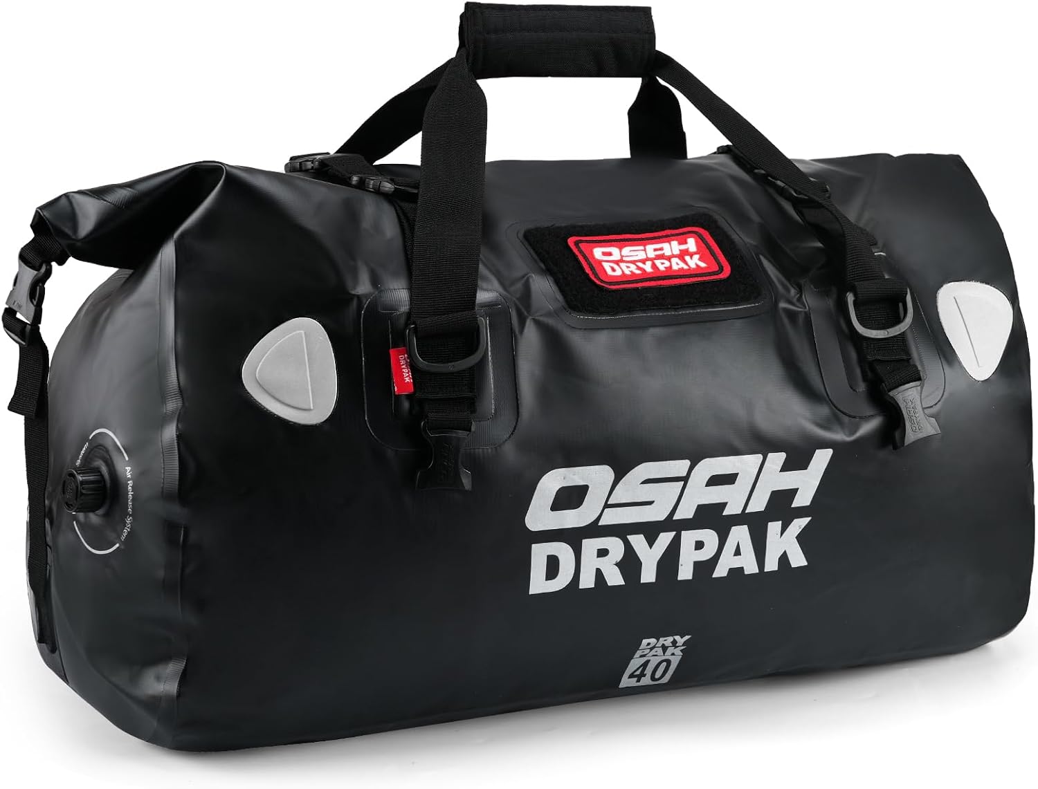 Waterproof Duffel Bag - Motorcycle Dry Bag Tail Bag with Large Storage Space, Waterproof Luggage Duffle Bags with Outer Mesh Zipper Pocket for Camping, Kayaking, Fishing & Traveling - Roamly