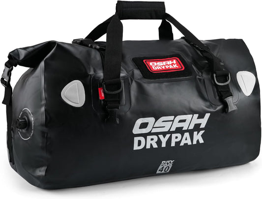 Waterproof Duffel Bag - Motorcycle Dry Bag Tail Bag with Large Storage Space, Waterproof Luggage Duffle Bags with Outer Mesh Zipper Pocket for Camping, Kayaking, Fishing & Traveling - Roamly