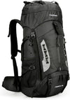 King'sGuard 60L Hiking Backpack Lightweight Camping Backpack with Rain Cover Large Waterproof Packable Outdoor Trekking Travel Backpack for Men Women (Black) - Roamly