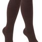 Cotton Compression Socks for Women & Men. 15-20 mmHg Support Knee-High Brown X/L